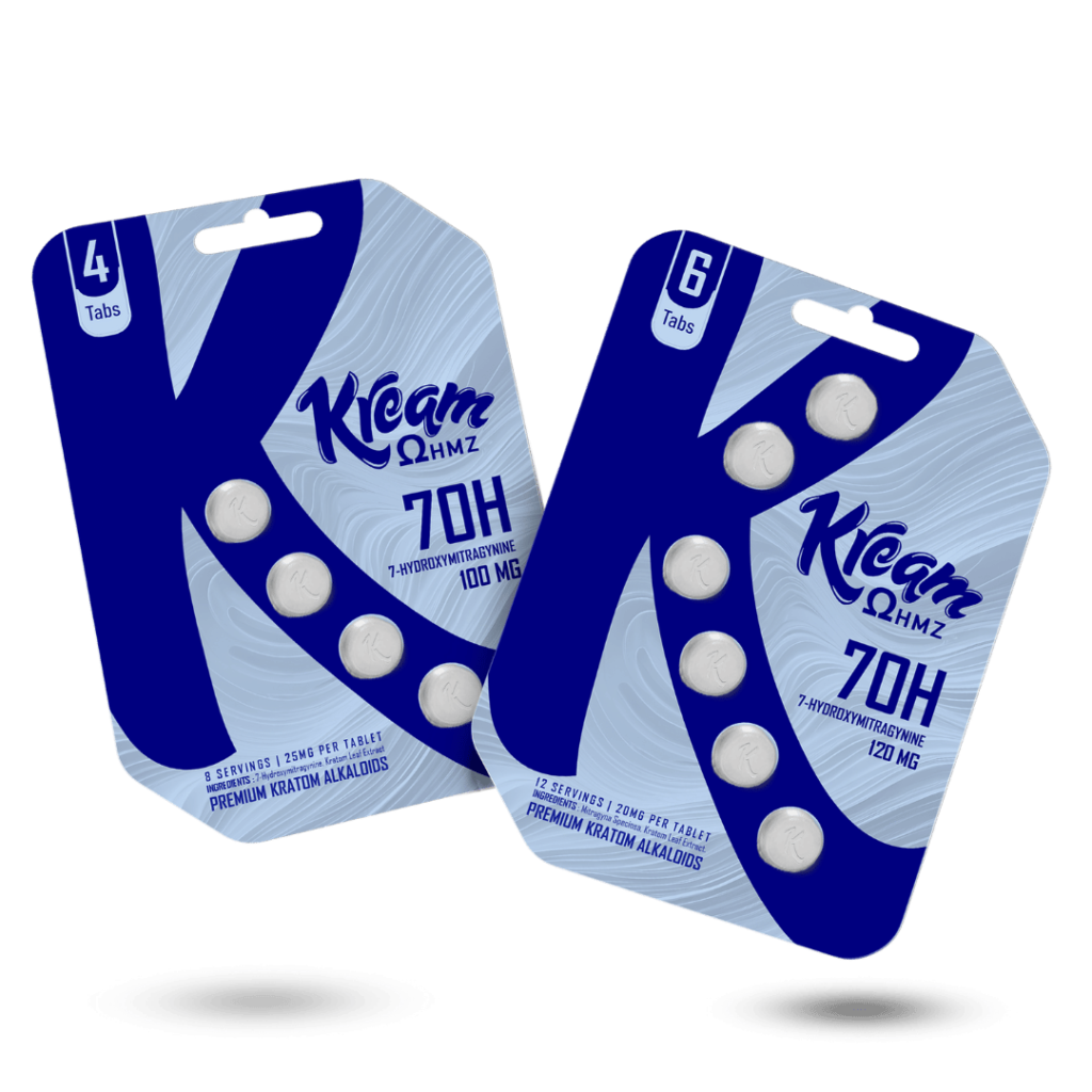 Kream 7OH Tablets | 7-Hydroxymitragynine 100MG & 120MG Pack | Premium Fast-Absorbing Kratom Alkaloid Tablets