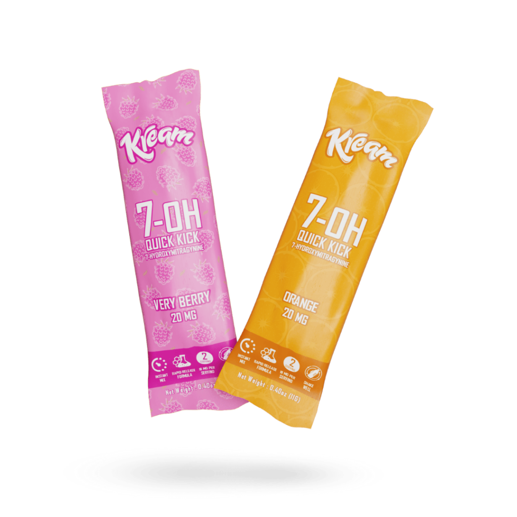 Kream 7OH Quick Kick – Verry Berry and Orange Flavor | Fast-Acting 7-Hydroxy Kratom Shot
