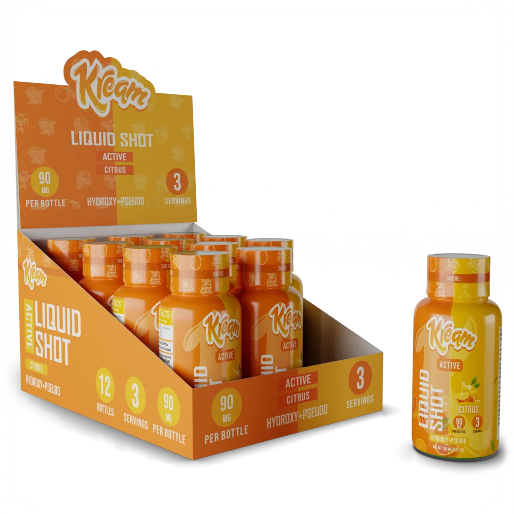 Kream 7OH Liquid Shot – Citrus Flavor | 7-Hydroxy + Pseudo Premium Kratom Alkaloids